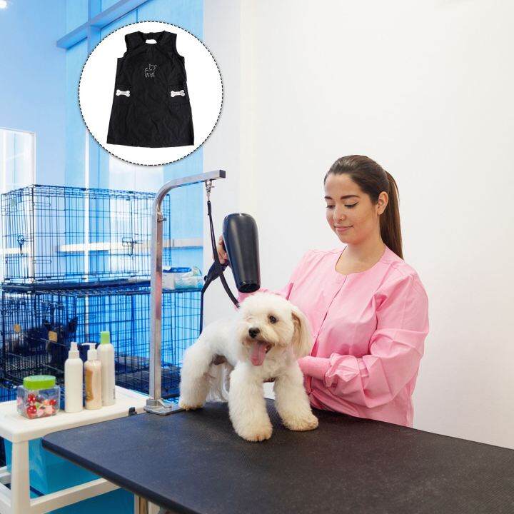 dog-groomer-apron-waterproof-sleeveless-working-clothes-kitchen-household-antifouling-apron-sleeveless-groomer-apron