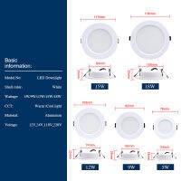 10ชิ้นล็อต LED ดาวน์ไลท์โคมไฟเพดานปิดภาคเรียน DC12V 24โวลต์5วัตต์9วัตต์12วัตต์15วัตต์18วัตต์เย็นสีขาวอบอุ่นสีขาวนำสปอตไล AC110V 220โวลต์