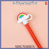 SHUNSHEN หมวกฟางซิลิโคนลายการ์ตูน,หมวกกันฝุ่นสำหรับดื่มน้ำแก้วน้ำน่ารักหลอดสำหรับงานเลี้ยงวันเกิดของเด็กผู้หญิง