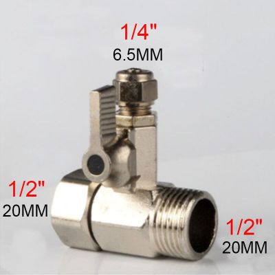 1/2 To 1/4 Zinc Alloy Water Tap RO Feed Ball Valve Faucet Water Filter Reverse Osmosis System for Water Purifier Tap Faucet Plumbing Valves