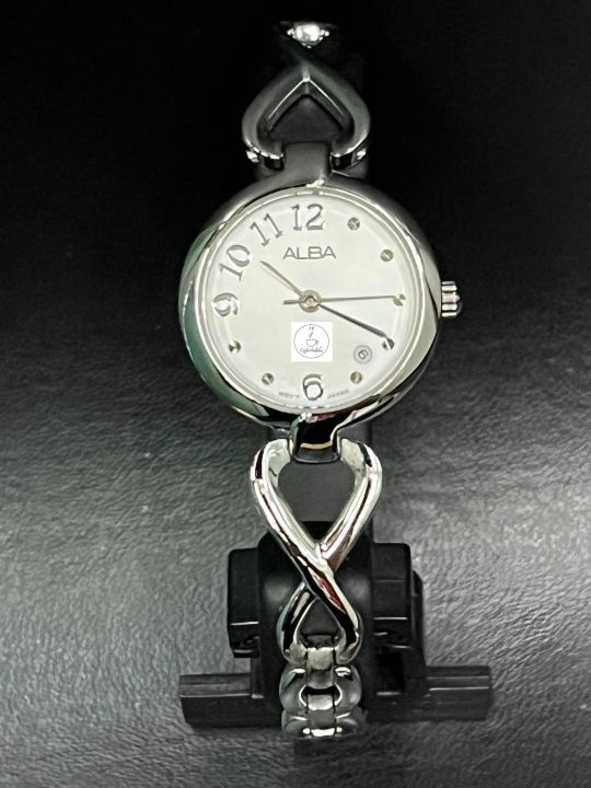 นาฬิกาข้อมือผู้หญิง-alba-รุ่น-ah7a45x1-ตัวเรือนและสายนาฬิกาสแตนเลส-หน้าปัดสีเงิน-รับประกันสินค้าเป็นของแท้-100