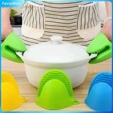 Silicone Cooking Pinch Grips Oven Mitts Pot Holder Heat Resistant Pair
