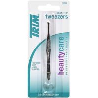 TRIM 5-26B , 5-29B แหนบถอนขน แหนบ แหนบปากเฉียง ทำจาก Stainless 304 ไม่เป็นสนิม Trim Beauty Care Stainless Steel Textured Grip Slant Tip Tweezers(โปรดระวังของปลอม)