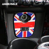 AMBERMILE สำหรับ Mini Cooper JCW F55อุปกรณ์ F56รถยนต์ไฟแช็ก USB AUX คอนโซลแผงปกสติกเกอร์ตกแต่งภายใน