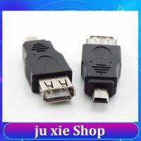 JuXie store Universal USB 2.0 A To Mini B 5-Pin Male Adapter For Mini Type-A B Jack Splitter Smart Phone OTG Converter