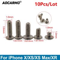 Aocarmo 10Pcs/Lot For iPhone X XS XSmax Max XR Inside Motherboard Frame Screw 1x1 1x1.8 1x3 1x3.5 1x3.6 1.2x1 1.2x6 mm