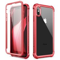 Dexnor เคส iPhone X,เคส iPhone XS มาพร้อมกับป้องกันหน้าจอที่ชัดเจน360ทนทานป้องกันทุกส่วนของเครื่องแข็งกันแรงกระแทกหลังผู้พิทักษ์2 In 1สองชั้นเคสเคสกันกระแทกทนทาน