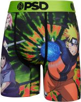 PSD Mens Naruto Team Boxer Briefs, Black, L