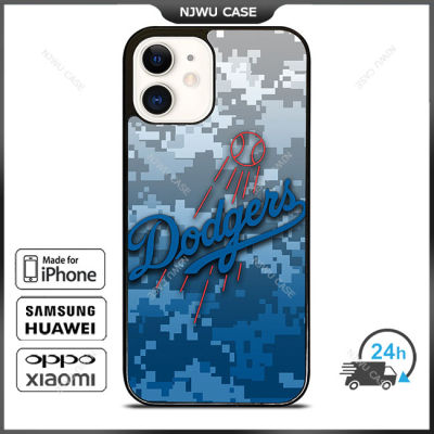 Los Angeles Dodgers Camo Phone Case for iPhone 14 Pro Max / iPhone 13 Pro Max / iPhone 12 Pro Max / XS Max / Samsung Galaxy Note 10 Plus / S22 Ultra / S21 Plus Anti-fall Protective Case Cover