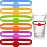 12pcs Beer Glass Cup Wine Glass Bottle Strip Tag Marker Glass Identifier Recognizer For Bar Party Home Use Easy To Clean Durable Bar Wine Tools