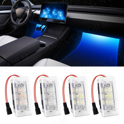 สำหรับเทสลารุ่น3 Y S X LED บรรยากาศเท้าดีไฟภายในรถแสงชั้นประตูบ่อโคมไฟตกแต่งอุปกรณ์รถยนต์