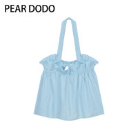 PEAR DODO สายคล้องคอจับจีบแบบเกาหลีสำหรับผู้หญิงใช้เช็ดเสื้อกั๊กรัดอกสำหรับ