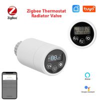 Tuya ZigBee 3.0 Smart Programmable TRV Radiator Actuator Thermostat Radiator Valve Temperature Controller with Alexa Google Home