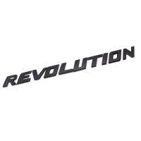 โลโก้ "REVOLUTION" สูง2.5เซน สีดำด้าน จำนวน 1 ชิ้น Ford Hilux Ranger L200 Frontier D-Max ฟอร์ด เรนเจอร์ ดีแม็ก ปี 2000 - 2019 2ประตู 4ประตู