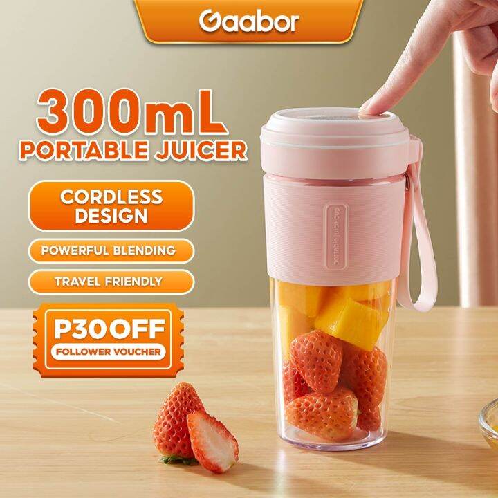 Gaabor Portable Juicer Cordless Juice Cup 300ml Rechargeable Juicer