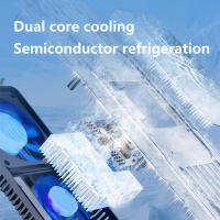 2023 Newest D20 Rgb Dual Core Semiconductor Refrigeration Portable Notebook Stand Coolers Silent Fan Laptop Cooling Pads