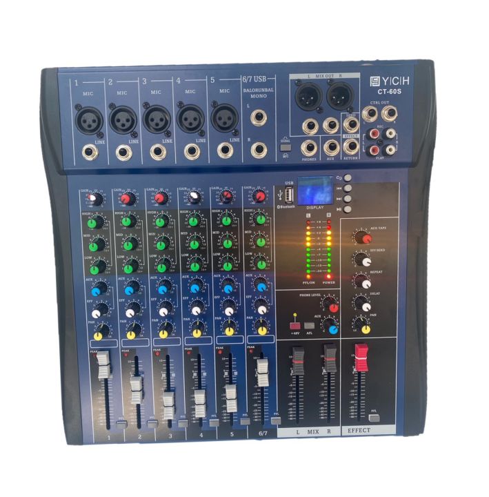 สเตอริโอ-มิกเซอร์-6-ช่อง-monobluetooth-usb-mp3-เอ็ฟเฟ็คแท้-ych-ct-60s