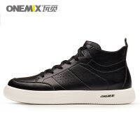 ONEMIX New Men Skateboarding Shoes Lightweight flat Sneakers Soft Leather Casual Flat Oxfords For Walking Size39-45