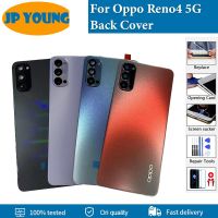 ใหม่สำหรับ Reno4 5G เคสหลังฝาหลังปิดโทรศัพท์ปลอกหุ้มช่องหลังสำหรับ Reno4 4G กระจกหลังฝาหลังปิดโทรศัพท์เปลี่ยน