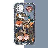 เคสโทรศัพท์มือถือแบบนิ่ม กันกระแทก ลาย Harry Potter สําหรับ iPhone 6 6s 7 8 Plus 11 12 13 mini 14 Pro Max X XR XS Max