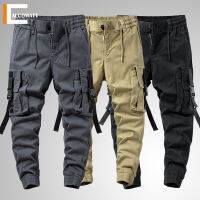 Men Ribbon Military Tactical Pants Combat Cargo Trousers Multi-pocket Waterproof Wear-resistant Casual Training Male Overalls