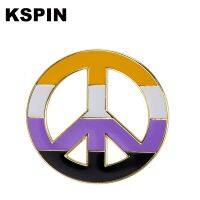 Nonbinary pride Flag Shape Friendship Flag Metal Pin Badges Decorative Brooch Pins for Clothes Fashion Brooches Pins