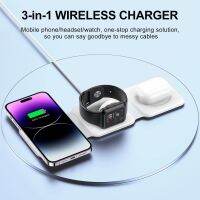 15W 3 In 1 Magnetic Portable Wireless Charger สำหรับ 14 13 12 11 XR Pro Max Fast Charging Dock Station