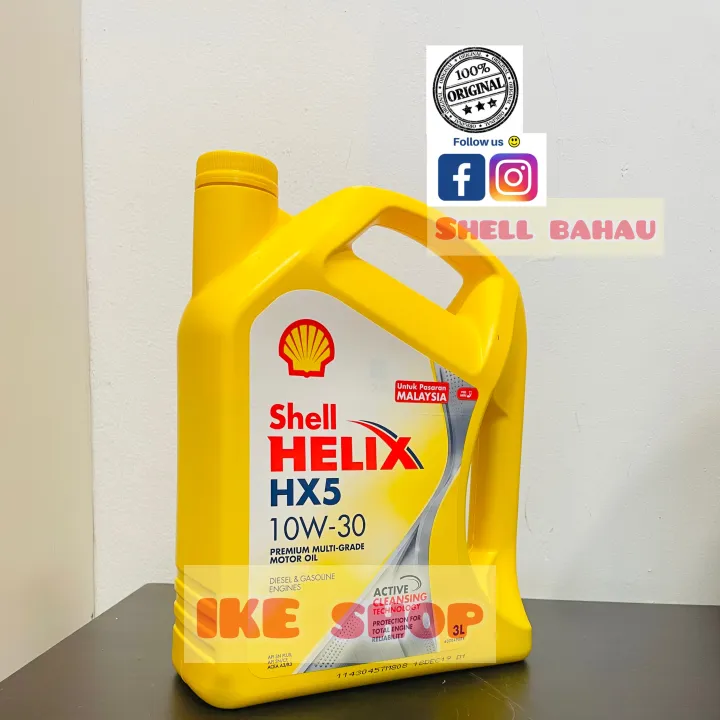 Shell Helix HX5 10W30 (3L) - Mineral, Minyak Hitam Kereta/Lubricant oil ...
