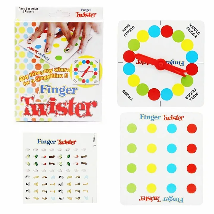 Mini Finger Twister / Large Twister Board Game Finger Version Table ...