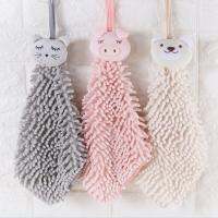 WATER น่ารักค่ะ ห้องน้ำ ไมโครไฟเบอร์ นุ่มดี ดูดซับ Chenille ผ้าเช็ดมือ อุปกรณ์อาบน้ำ Washcloth เครื่องมือทำความสะอาด