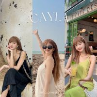 ชุดเดรสผู้หญิง เดรส ชุดเดรส dress เดรสผู้หญิง ชุดเดรสสวยๆหรู NP?⋆｡ Cayla Dress - เดรสสายเดี่ยวยาวเกาหลีพร้อมส่ง ??️