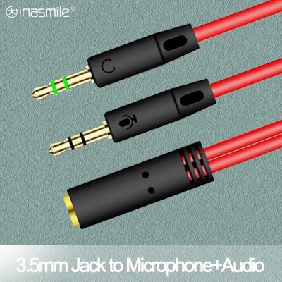 3.5mm Jack Splitter for phone Computer Laptop Adapter Audio Splitter Headphone Adapter Cable Aux Extension Cable Mic Y Splitter