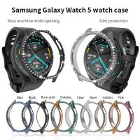 กันชนเพชรหรูหราสำหรับ Samsung Galaxy Watch 5 Pro 40 มม. 44 มม. 45 มม. กรณีป้องกันเคสใสกันชนป้องกันคลุมทั้งหมด