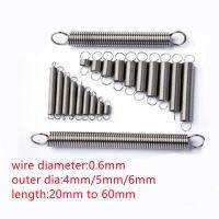 10pcs/lot wire 0.6mm  304 Stainless Steel Dual Hook Small Tension Spring Hardware Accessories Stretching Sprin Coil Springs