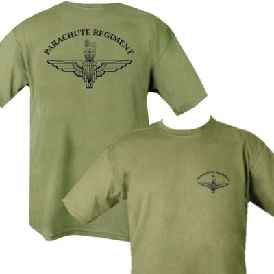 British Army Para Tshirt Mens S2Xl Parachute Regiment Paratrooper Airborne