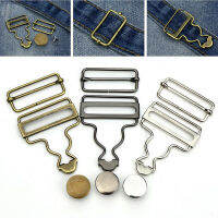 2 Pcs Suspenders Buckle Fastener Hook Up ปุ่มโลหะ Overalls กางเกงยีนส์กางเกงสำหรับ DIY Handmake อุปกรณ์เย็บผ้า-Mengzone