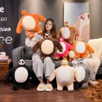 【JH】 Net red little bear doll plush toy funny panda rag claw machine one hair