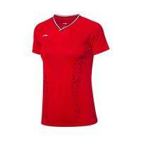 Li-Ning Women Badminton Competition Top Breathable T-Shirts ATDRY Regular Fit Nylong Polyester LiNing Sports Tee AAYP098 COND19