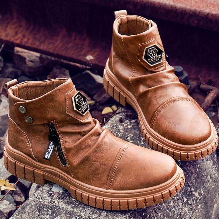 HXS 3945 Fashion Men'S Boots Martin Boots British Style Tooling Boots