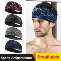 【cw】 1 pcs Breatnable Headband AbsorbentSweat Band Sweatband ElasticCycling SportMen ！