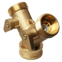 [NEW] 2022 New Brass Manifold 3/4 quot; Tap Splitter Brass Manifold Double-Way Washing Machine Hose Connector Y-Type Water Separator