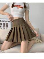 【CC】 JMPRS Pleated Skirt 2022 New Waist  A-line Y2k Student Preppy Faldas Mujer School