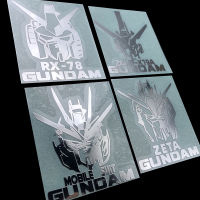 สติกเกอร์โลหะ GUNDAM GUNDAM GUNDAM สติกเกอร์ตกแต่งตัวถังคอมพิวเตอร์แล็ปท็อปสติกเกอร์โลหะชุบเงิน