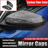 Rearview Mirror Caps Horn Shape ABS Side Wing Mirror Cover Fit For HONDA Civic 10th Generation 2016 2017 2018 Car Accessories