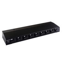 LYNEPAUAIO B028 2 In 8 Out Power Amplifier and Loudspeaker Box Switcher, 8 Channel Speaker Distribution Device, Loudspeaker Switch Independent Manual Selection