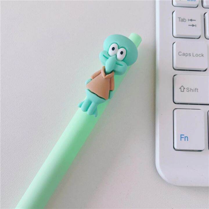 ใหม่-ปากกาลูกลื่น-ลายการ์ตูน-spongebob-squarepants-patrick-star-squidward-0-5-มม-สีดํา-เครื่องเขียน