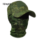 Lijing หมวกลายพรางหมวกทรงสแนปแบ็กทหารหมวกเบสบอลลายทหารหมวกกันแดดหมวกอัลไพน์ไหมพรมลายพราง Seluruh Wajah คลุมศีรษะ