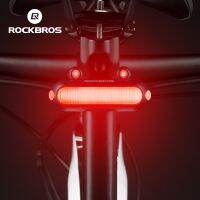 ◄∈ ROCKBROS Bike Rear Light IPX6 Bike Taillight LED Type-C Charging 5 Modes Safety Warning Cycling Taillight Rear Bicycle Lamp