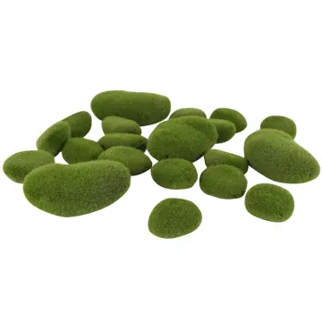 Artificial Moss Rocks Green Moss Covered Stones Green Moss Balls