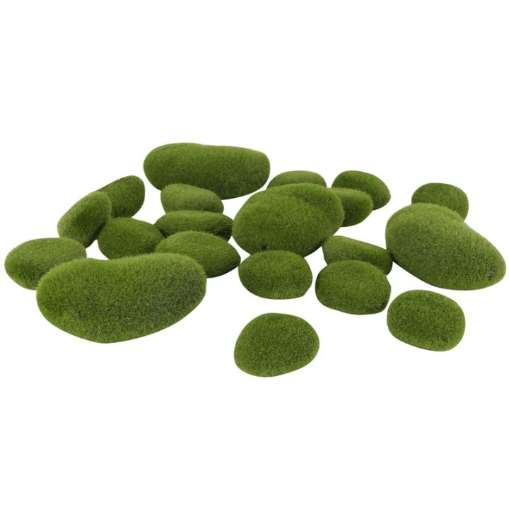 20-pieces-2-sizes-artificial-moss-rocks-decorative-faux-green-moss-covered-stones